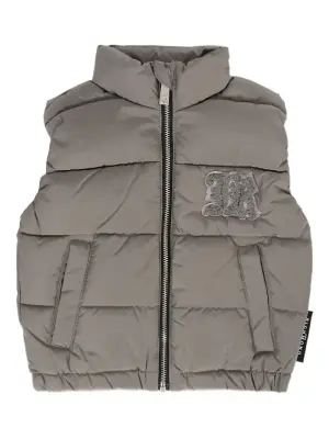 Стеганый жилет с нашивкой-логотипом