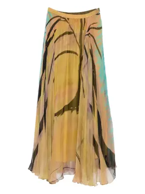 Плиссированная юбка с абстрактным принтом