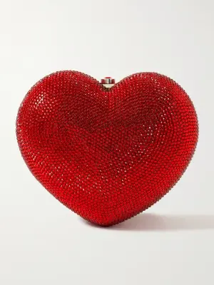 Сережка-клатч Petit Coeur из металла серебристого оттенка, украшенная кристаллами