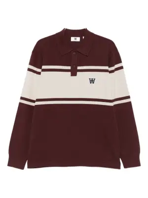 Полосатая рубашка поло WWCurt с длинными рукавами