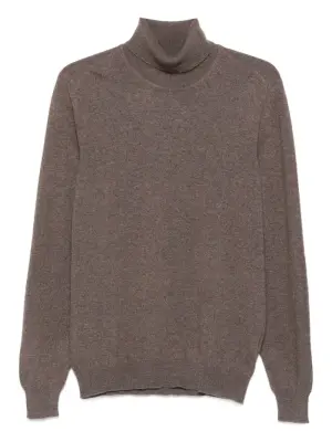 кашемировый свитер с высоким воротником