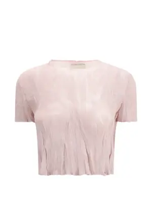 Плиссированный укороченный топ
