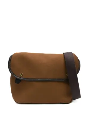 Сумка на пояс с кожаной отделкой