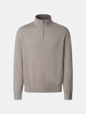 Приталенный джемпер из хлопка на молнии от Hackett London.