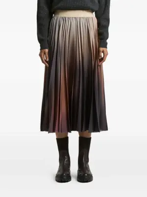 Юбка со складками и эффектом омбре