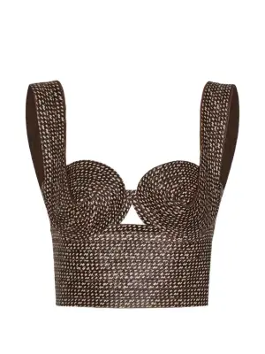 Топ с отделкой швами