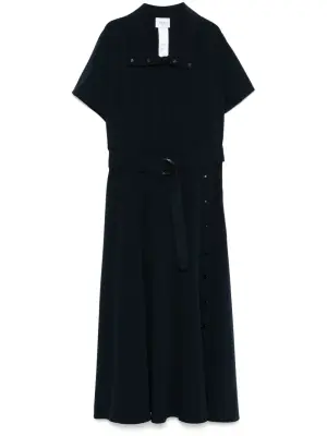 Платье миди с короткими рукавами