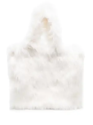 Faux-fur shoulder bag