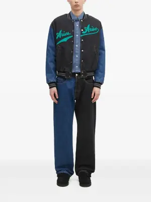 Джинсы с вышитым логотипом