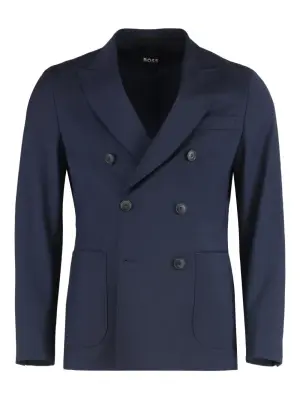 Двубортный пиджак на пуговицах