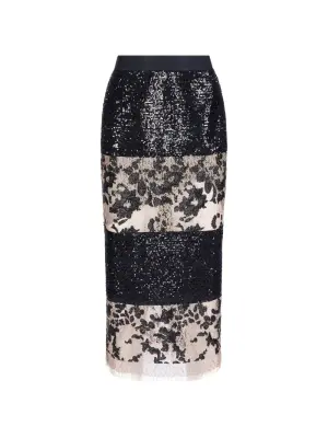 Миди-юбка Zebra Dune с цветочным узором и украшением пайетками