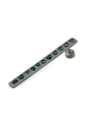 серебряная серьга Plate с бриллиантами