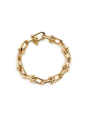 Браслет с крупными звеньями из желтого золота