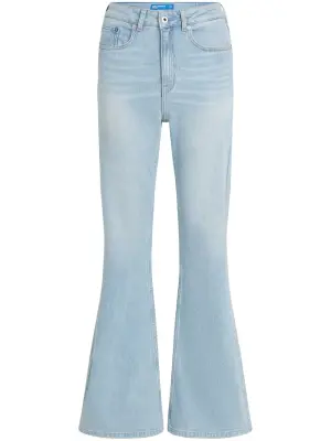 Расклешенные джинсы с завышенной талией