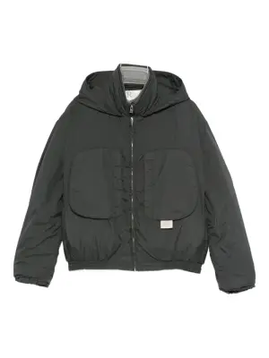 Куртка с капюшоном и накладными карманами