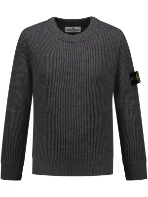 Шерстяной свитер в рубчик с нашивкой Compass