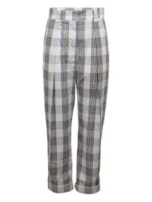 Клетчатые брюки Noberta со складками