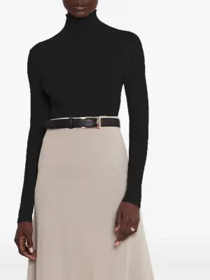 Кашемировый свитер в рубчик