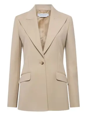 Однобортный блейзер с заостренными лацканами