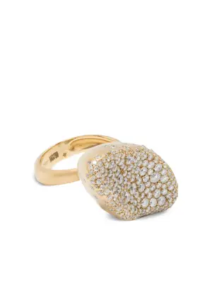 Кольцо из желтого золота 18 карат с бриллиантами