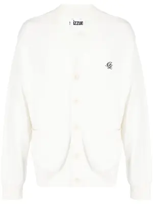 Кардиган с вышитым логотипом