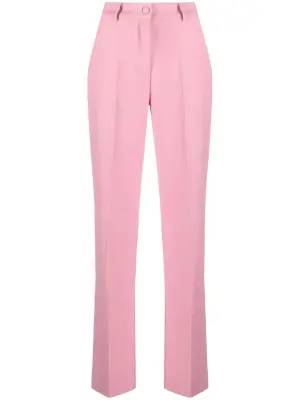 брюки строгого кроя с завышенной талией