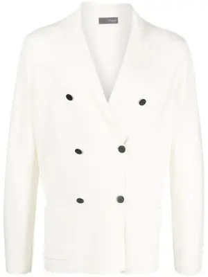 Двубортный кардиган из шерсти мериноса
