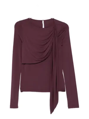 Драпированный топ с длинными рукавами
