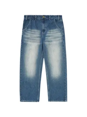 Джинсы с вышитым логотипом