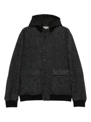 Куртка с капюшоном и узором в елочку