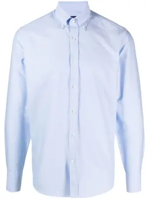 Поплиновая рубашка узкого кроя