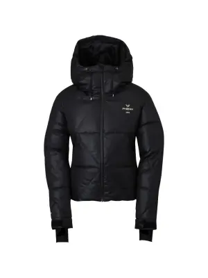 Стеганая лыжная куртка с капюшоном