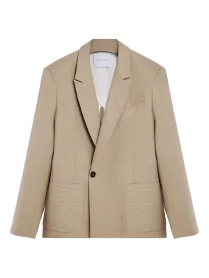 двубортная куртка с накладными карманами