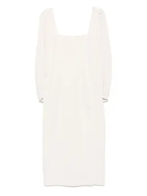 платье миди с квадратным вырезом