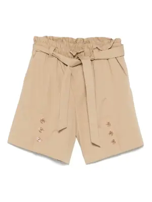 Поплиновые шорты с поясом