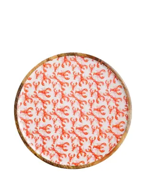 Большой поднос с принтом "омар"