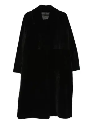 Пальто с меховым воротником