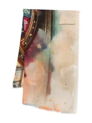 Шарф с графичным принтом
