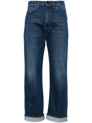 Укороченные джинсы средней посадки