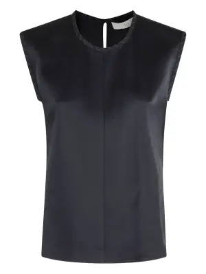 Полосатый топ без рукавов