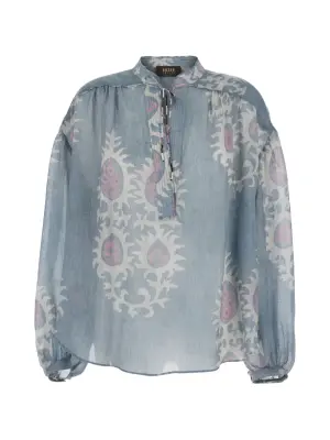 Блузка с бисерным принтом