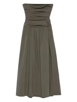 платье миди со сборками