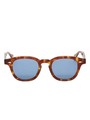 Солнцезащитные очки в круглой оправе черепаховой расцветки