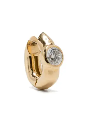 Серьги-кольца Tusk из желтого золота с бриллиантами