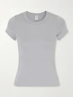 Ребристая футболка из органического хлопкового джерси Car Baby Tee