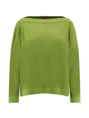 Джемпер с вырезом-лодочка