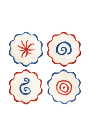 Набор из четырех подставок с фестонами