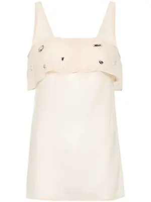 Прозрачный топ с кристаллами