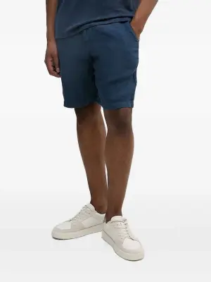 Льняные шорты с эластичным поясом