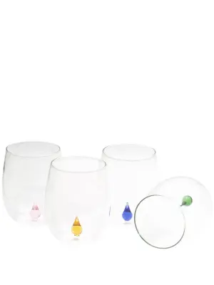 Набор из четырех стаканов с 3D-декором